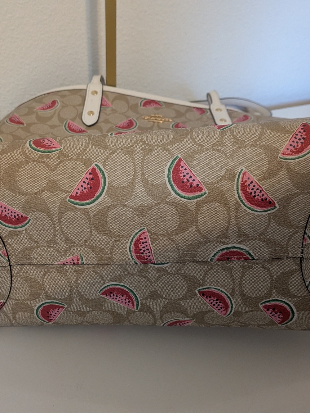 Coach Signature Watermelon Reversible Tote - Picture 8 of 10